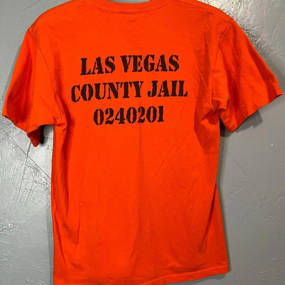 Las Vegas County Jail Orange Inmate Souvenir T-Shirt - Yazbek - Men's Medium (M)
